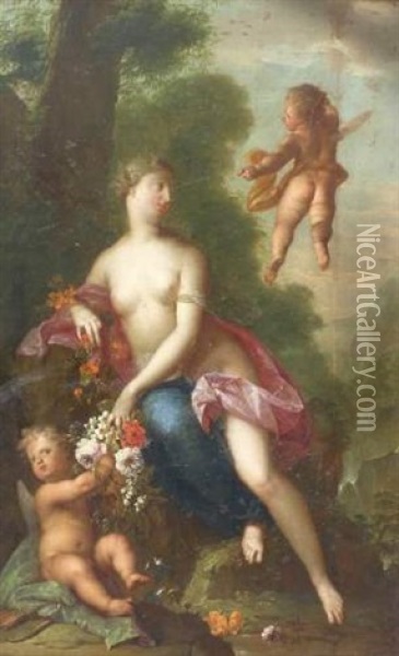 Venus Et L'amour Oil Painting - Matthaeus (Arent) Terwesten