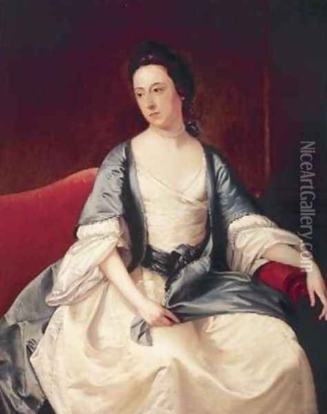 Portrait of Anne Borrow Oil Painting - Joseph Wright