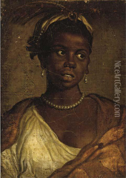 Portrait Of A Moorish Woman, Bust-length Oil Painting - Paolo Veronese (Caliari)