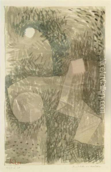 Fundstelle Im Mondschein (site By Moonlight) Oil Painting - Paul Klee