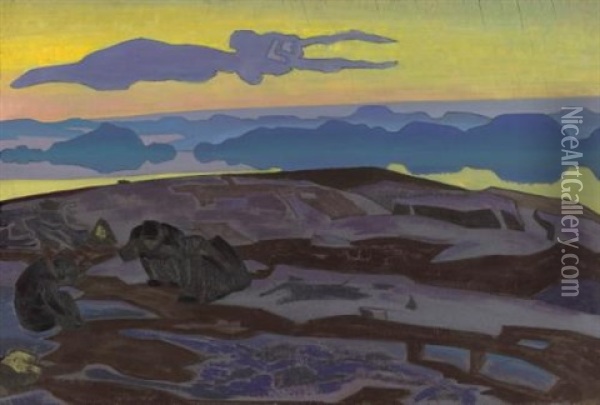 The Verdict Oil Painting - Nikolai Konstantinovich Roerich