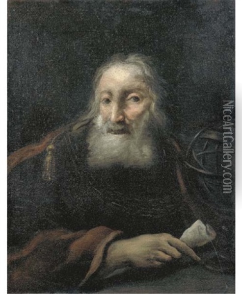 Astronomo Oil Painting - Giovanni Antonio Guardi