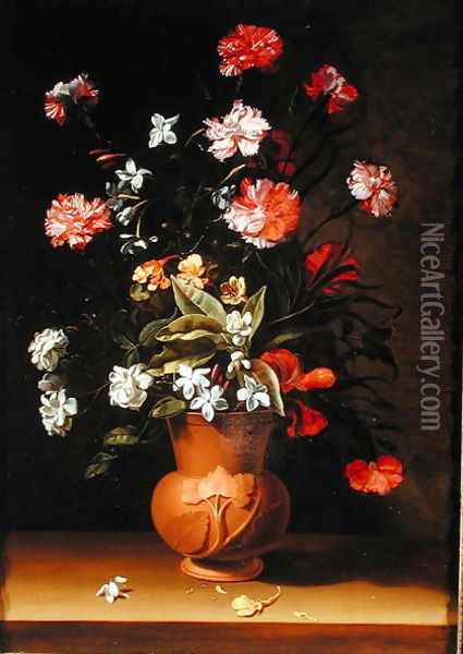 Still life with flowers Oil Painting - Jean Picart