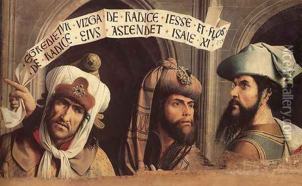 Three Prophets c. 1490 Oil Painting - Jean Changenet