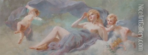 Cherubs Oil Painting - Adolphe Yvon