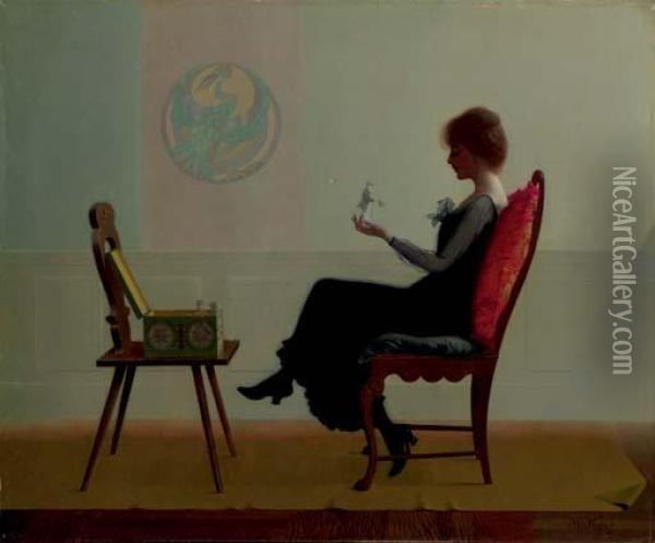 The Suitors Oil Painting - Harry Wilson Watrous