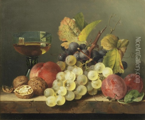 Fruit & Still Life Oil Painting - Edward Ladell