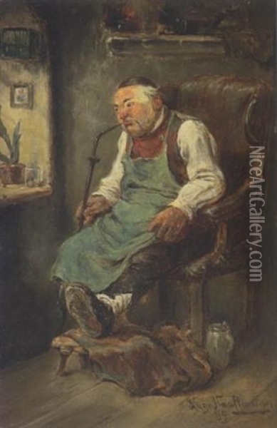 Feierabend Oil Painting - Hugo Wilhelm Kauffmann