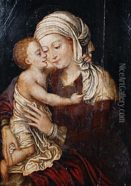 The Madonna And Child Oil Painting - Barend Van Orley