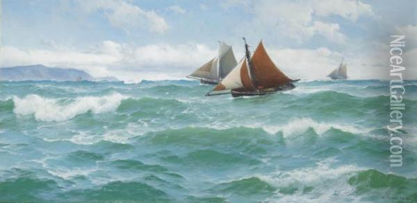 With The Wind And Tide Oil Painting - David James
