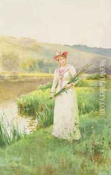 By the River Oil Painting - Arthur Augustus II Glendening