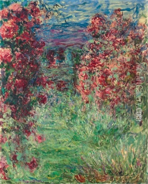 La Maison Dans Les Roses Oil Painting - Claude Monet