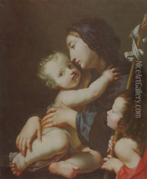 Madonna Mit Dem Kind Und Mit Johannesknaben Oil Painting - Cesare Dandini