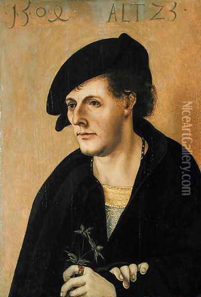 Portrait of a Young Man, c.1504 Oil Painting - Hans Leonhard Schaufelein