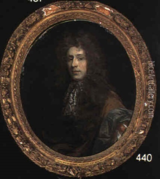 Portrait Of A Gentleman, Said To Be Daniel Webb Of Melksham Oil Painting - Nicolas de Largilliere