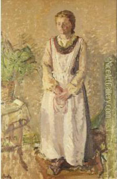Breton Girl Oil Painting - Harold Gilman