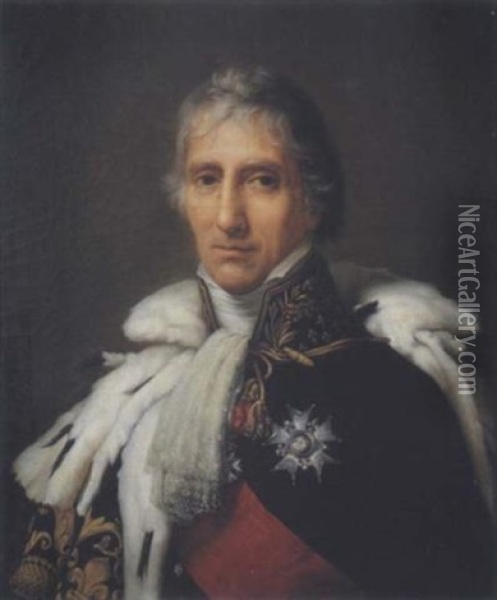 Portrait Du Comte Louis-nicolas Lemercier Oil Painting - Pierre Louis Delaval