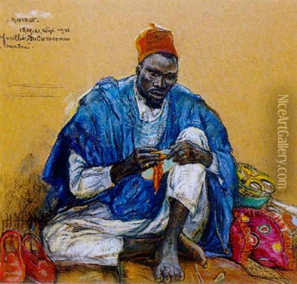 Amadou Foulbe Du Cameroun Oil Painting - Anna Morstadt