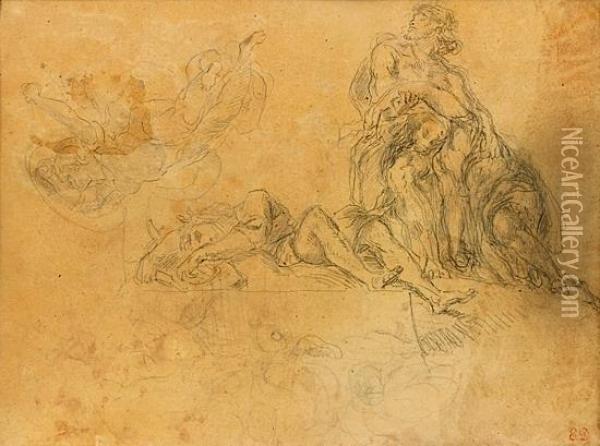 Orphee Et Eurydice Oil Painting - Eugene Delacroix