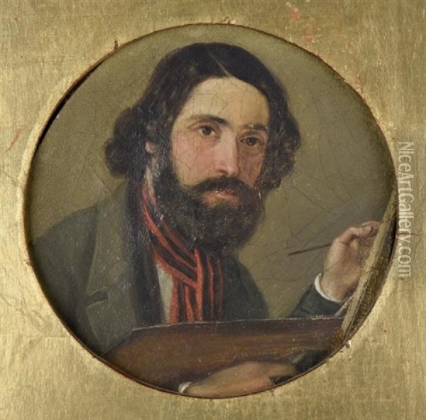 Autoportrait Oil Painting - Giovanni Carnovali