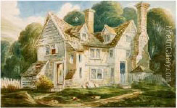 Farm House Oil Painting - William Fleetwood Varley