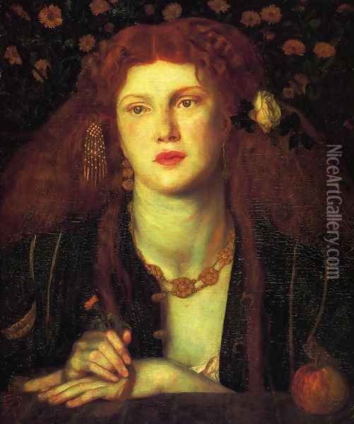 Bocca Baciata Oil Painting - Dante Gabriel Rossetti