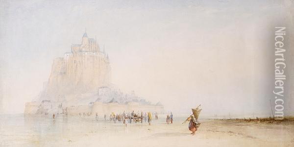 Mont St Michel Oil Painting - James Duffield Harding