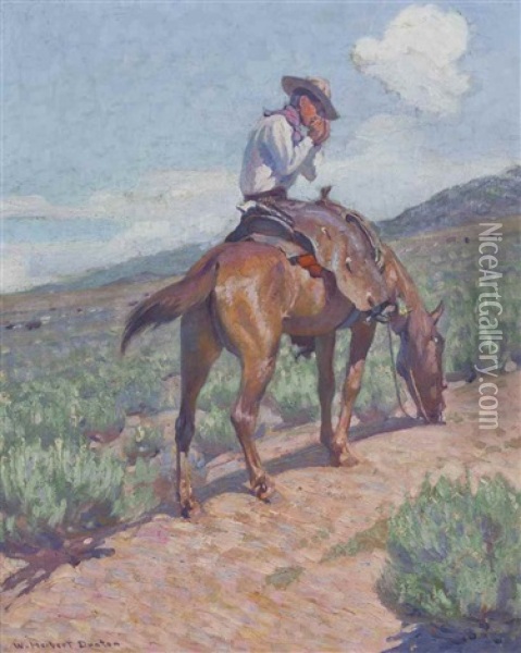 The Day Herder Oil Painting - William Herbert Dunton