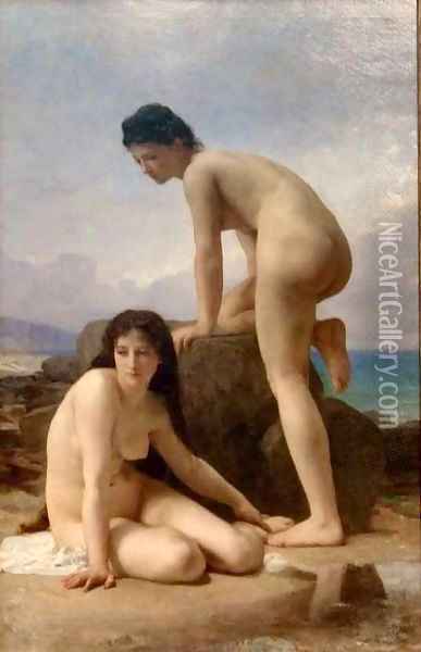 The Bathers 2 Oil Painting - William-Adolphe Bouguereau
