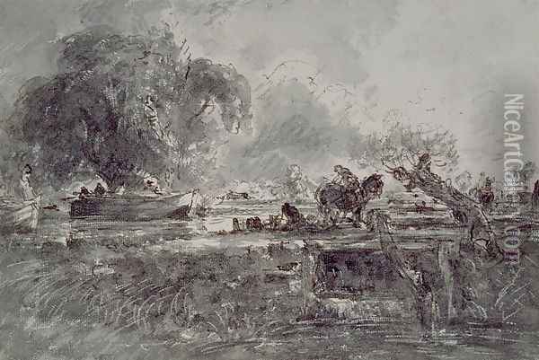 Study for The Leaping Horse Oil Painting - John Constable