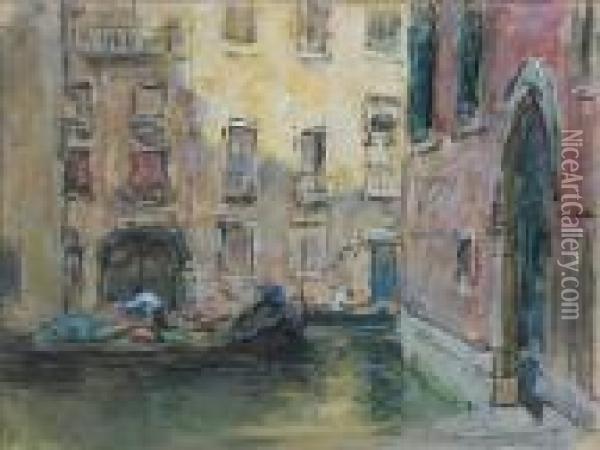 A Venetian Byway Oil Painting - Terrick John Williams