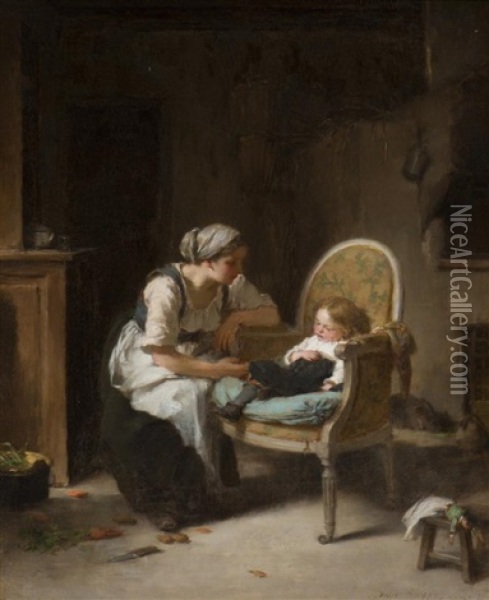 Mother And Child Oil Painting - Paul Constant Soyer