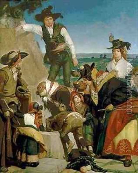 The Spring of the Hermitage Oil Painting - Valeriano Dominguez Becquer