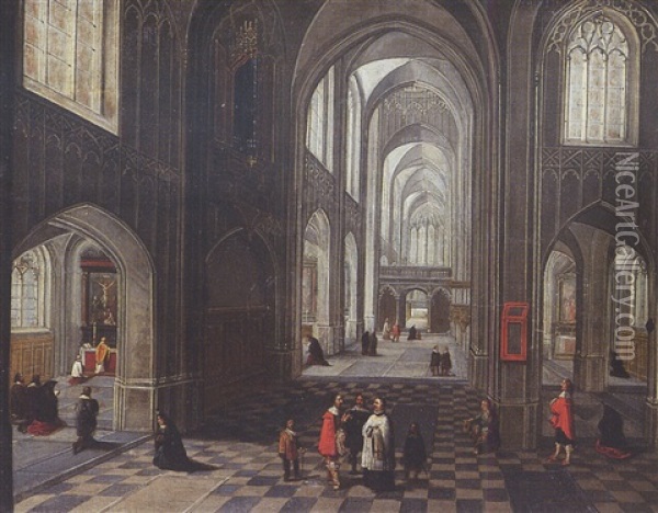 Interieure D'eglise Oil Painting - Peeter Neeffs the Younger
