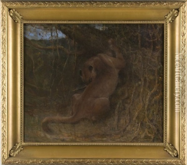 The Panther Oil Painting - John Macallan Swan