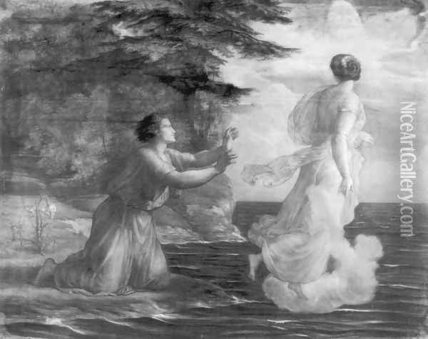 Le Poème de l'âme - Adieu (The Poem of the Soul - Goodbye) Oil Painting - Anne-Francois-Louis Janmot
