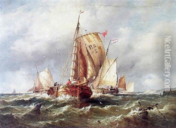 A Breezy Day Oil Painting - John Moore Of Ipswich