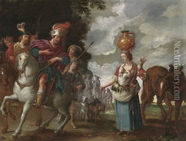 Die Heimkehr Des Jephta Oil Painting - Willem van Herp the Elder