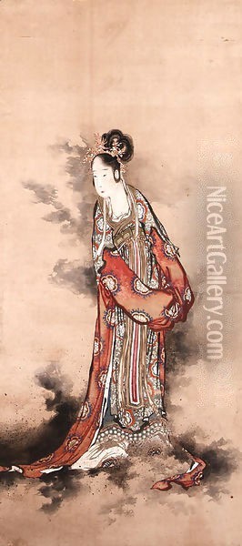 Gyokushi (Taichen Wang Furen) Oil Painting - Katsushika Hokusai
