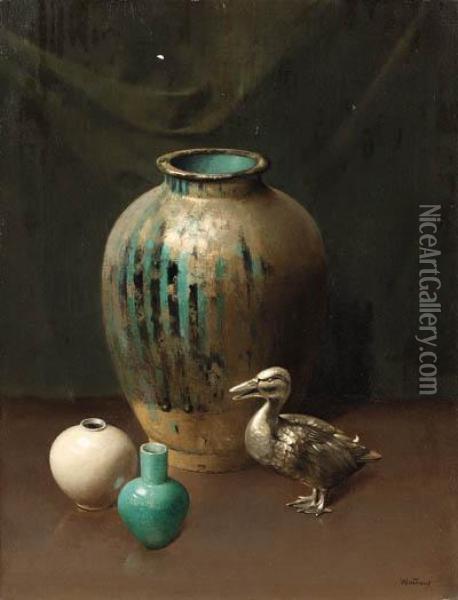 Golden Goose Oil Painting - Harry Wilson Watrous