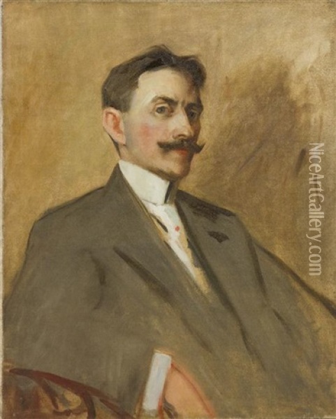 Portrait Of A Gentleman Oil Painting - Edwin Murray Mackay