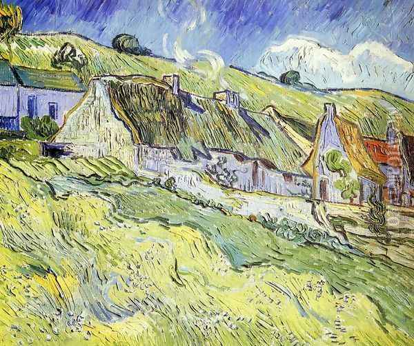 A Group of Cottages Oil Painting - Vincent Van Gogh