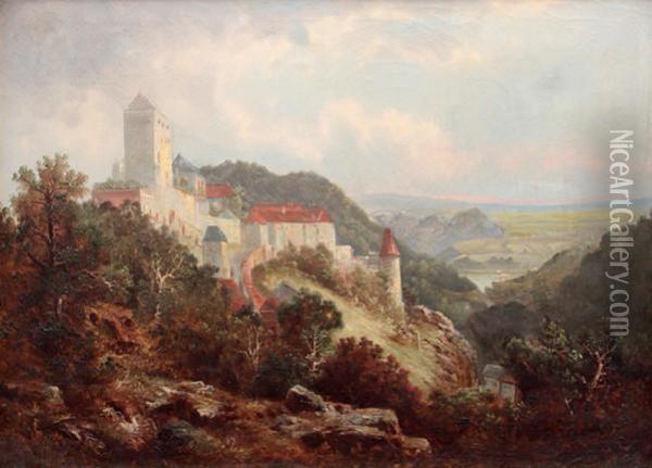 Karltejn, Koivoklat Oil Painting - Hugo Ullik