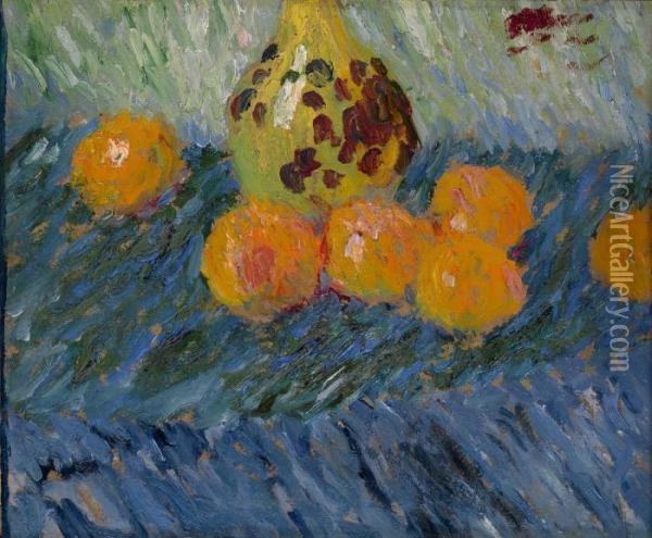 Stillleben Mit Orangen (still Life With Oranges) Oil Painting - Alexei Jawlensky