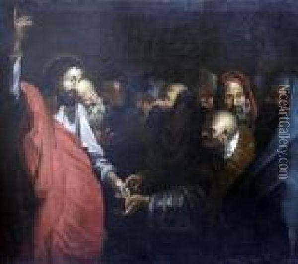 Jesus In The Temple Oil Painting - Peter Paul Rubens