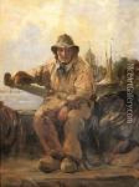 The Old Fisherman Oil Painting - Hobbe Smith