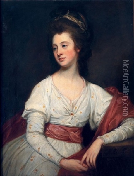 Portrait Of Mary Hugessen, Lady Knatchbull Oil Painting - George Romney