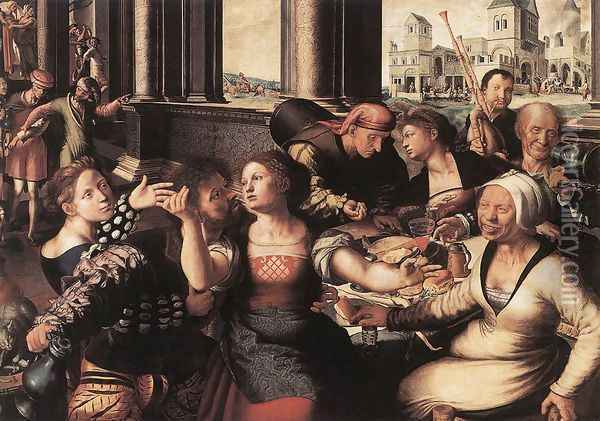 The Prodigal Son 1536 Oil Painting - Jan Sanders Van Hemessen