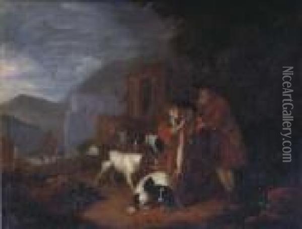 Returning From The Hunt Oil Painting - Adriaen Cornelisz. Beeldemaker