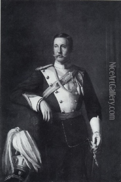 Portrait Of Sir Francis Burdett Oil Painting - Herman Gustave Herkomer